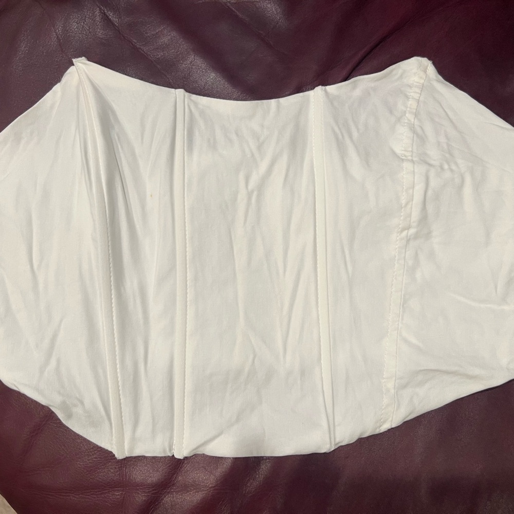 White Strapless Corset Top